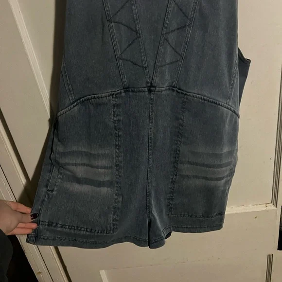 Blue Denim Overall Dress - Picture 4 of 6